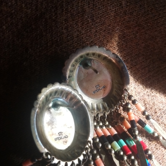 Turquoise,  lapis...earrings - Picture 6 of 8